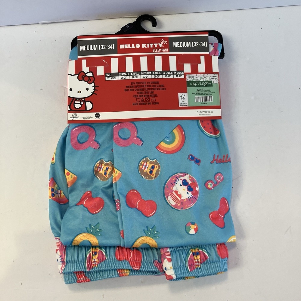 Hello‎ Kitty Pajama Pants - Blue Ladies Size Medium